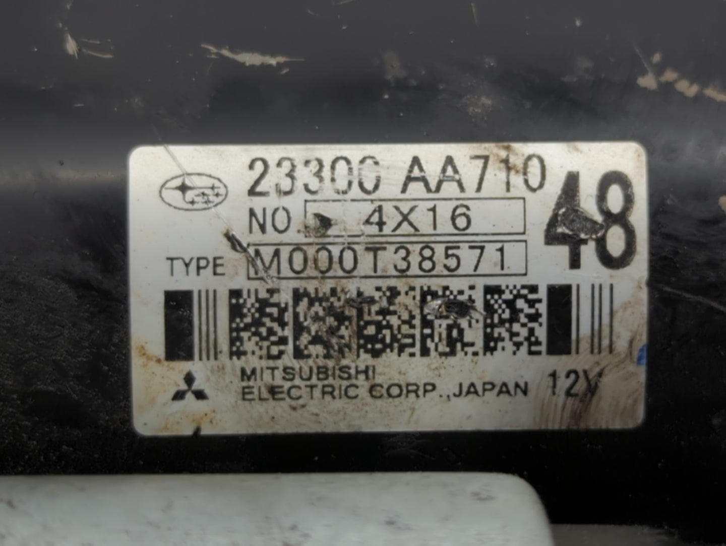 2014-2018 Subaru Forester Car Starter Motor Solenoid OEM P/N:M000T38571 23300 AA710 Fits OEM Used Auto Parts - Oemusedautopa