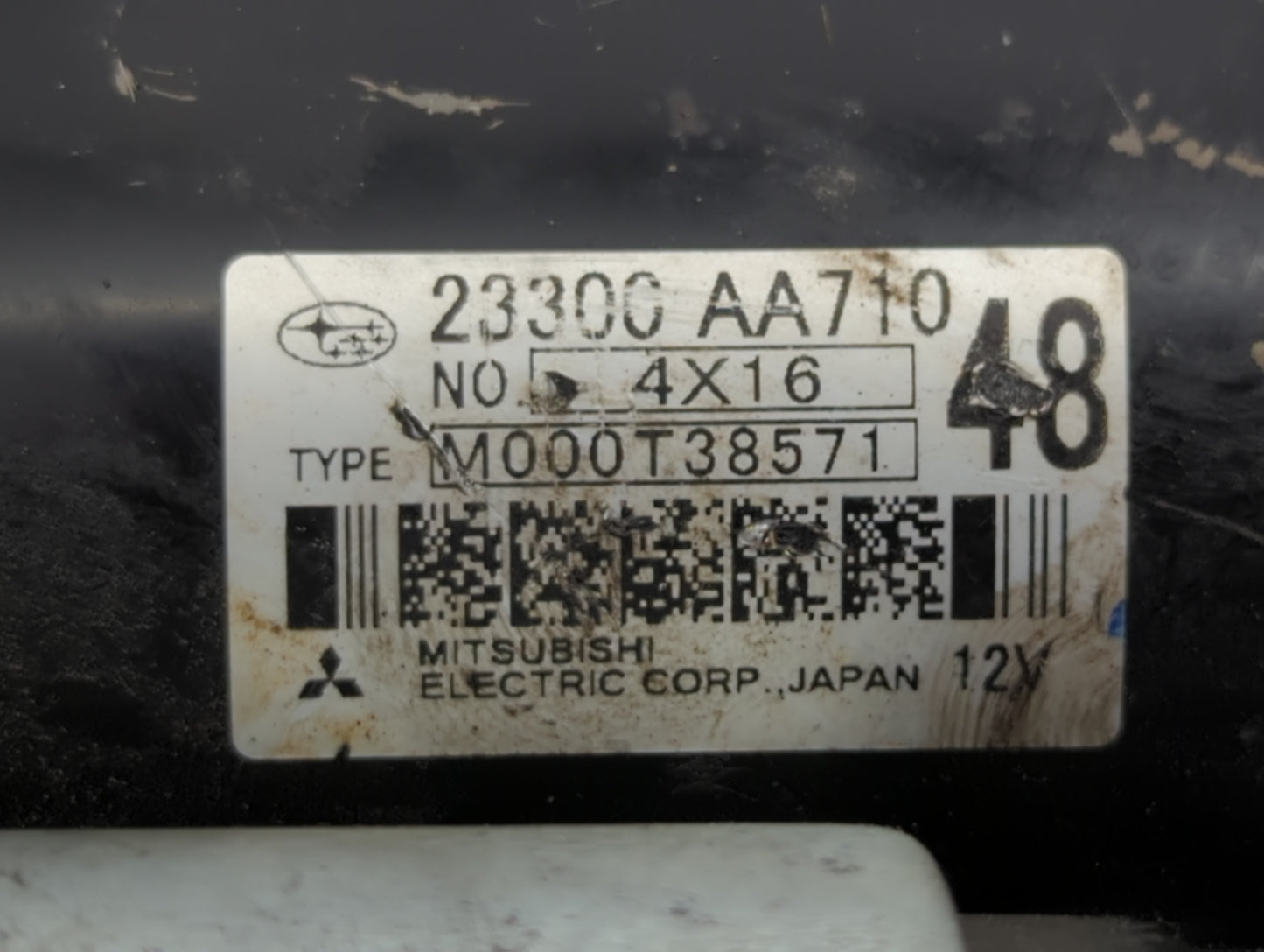 2014-2018 Subaru Forester Car Starter Motor Solenoid OEM P/N:M000T38571 23300 AA710 Fits OEM Used Auto Parts - Oemusedautopa