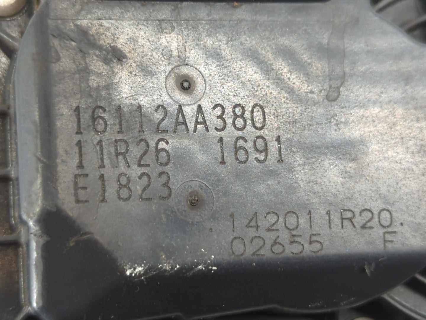 2011-2018 Subaru Forester Throttle Body P/N:16112AA380 Fits Fits 2011 2012 2013 2014 2015 2016 2017 2018 OEM Used Auto Parts