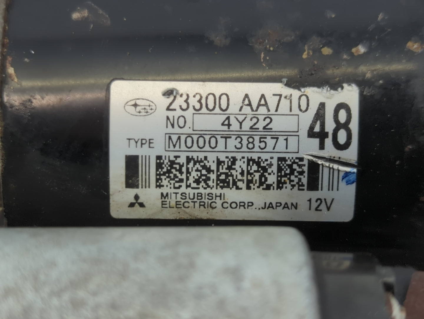 2014-2018 Subaru Forester Car Starter Motor Solenoid OEM P/N:M000T38571 23300 AA710 Fits OEM Used Auto Parts - Oemusedautopa