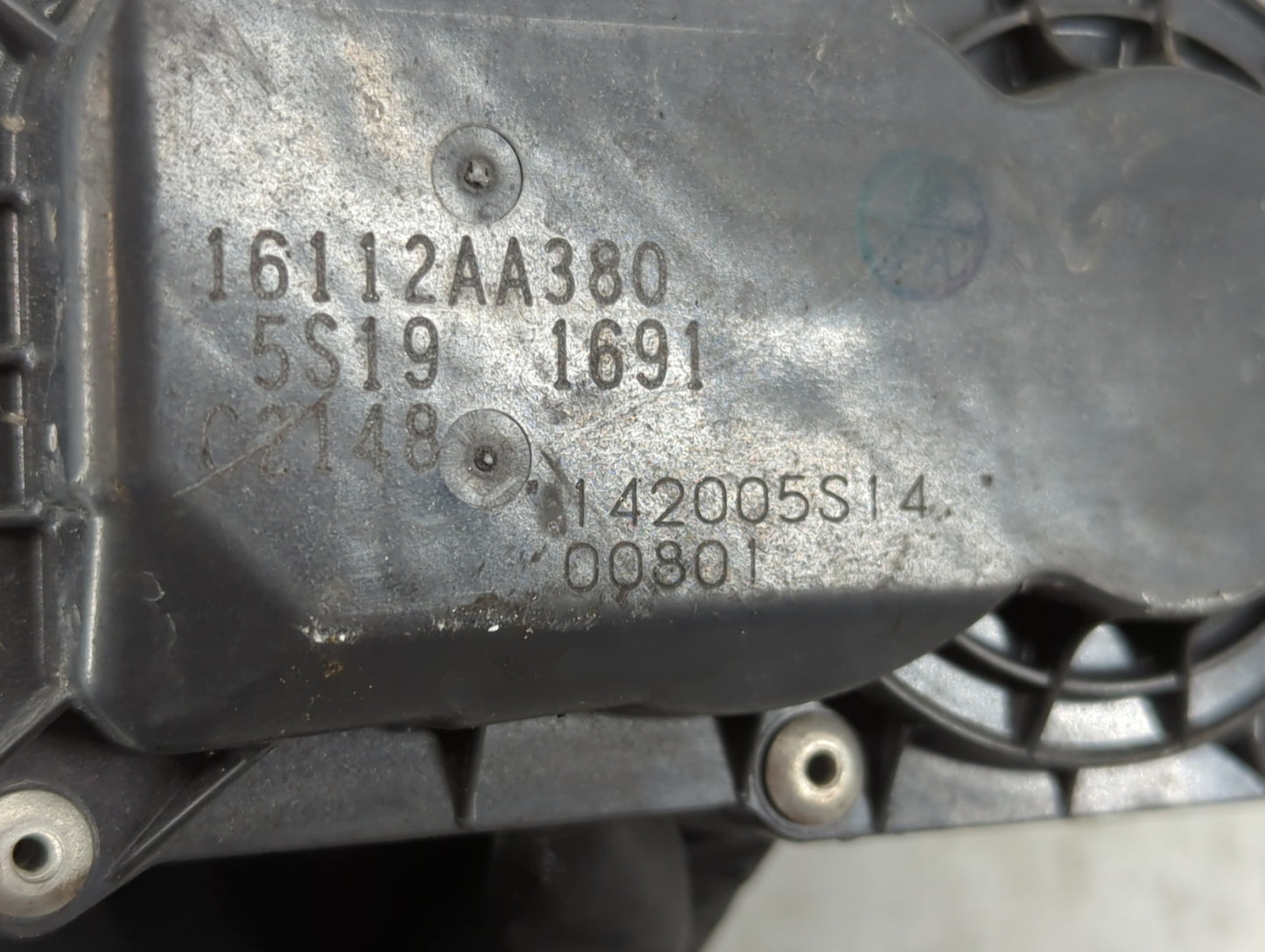 2011-2018 Subaru Forester Throttle Body P/N:5S19 1691 16112AA380 Fits Fits 2011 2012 2013 2014 2015 2016 2017 2018 OEM Used 