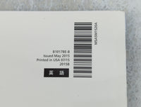 2015 Subaru Impreza Owners Manual Book Guide P/N:B1017BE-B OEM Used Auto Parts - Oemusedautoparts1.com