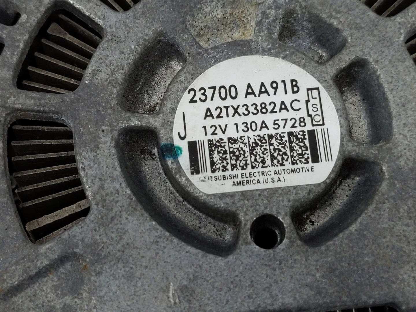 2015-2017 Subaru Legacy Alternator Replacement Generator Charging Assembly Engine OEM P/N:23700 AA91B Fits Fits 2015 2016 20