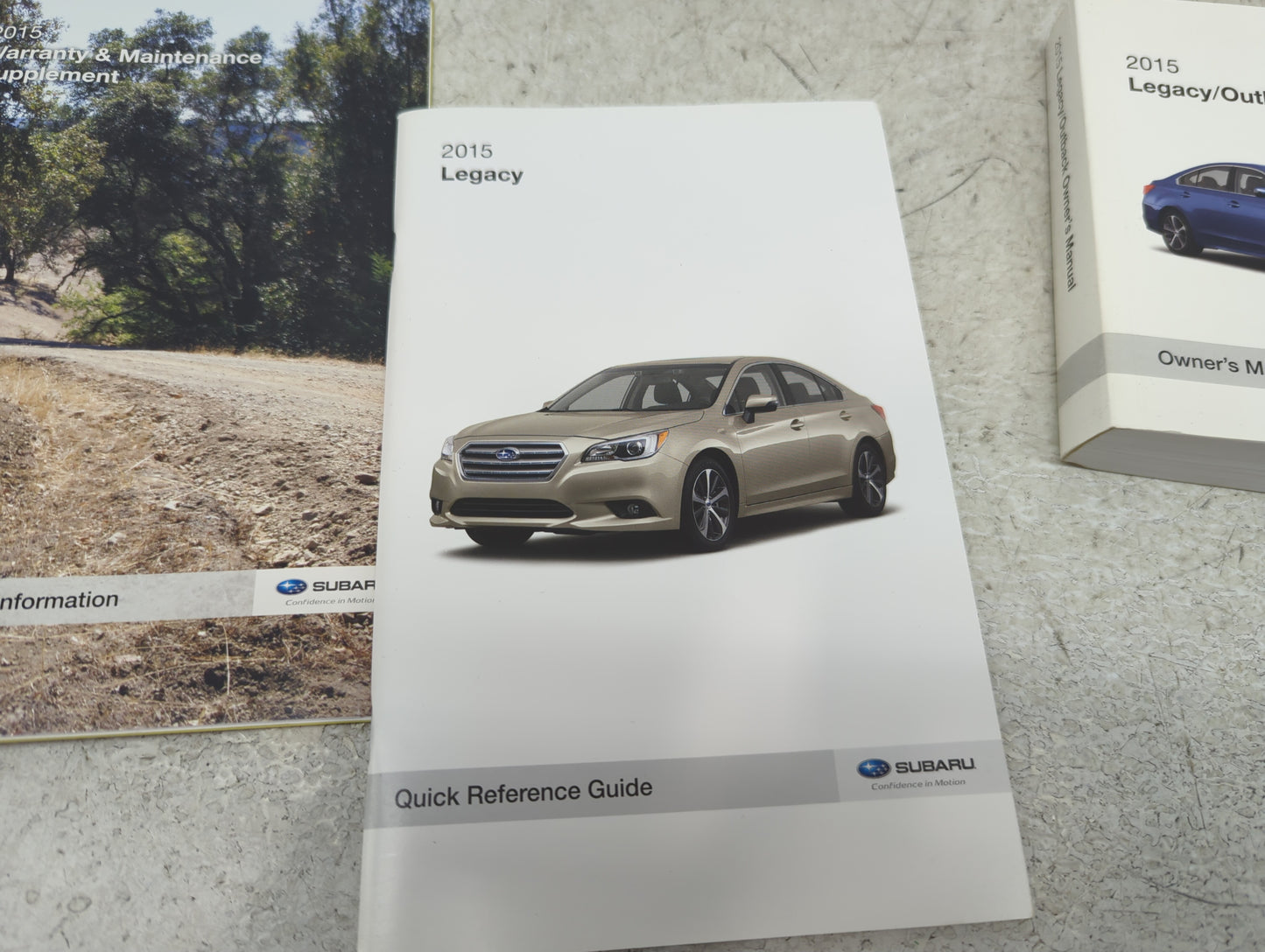 2015 Subaru Legacy Owners Manual Book Guide P/N:A2510BE-C OEM Used Auto Parts - Oemusedautoparts1.com