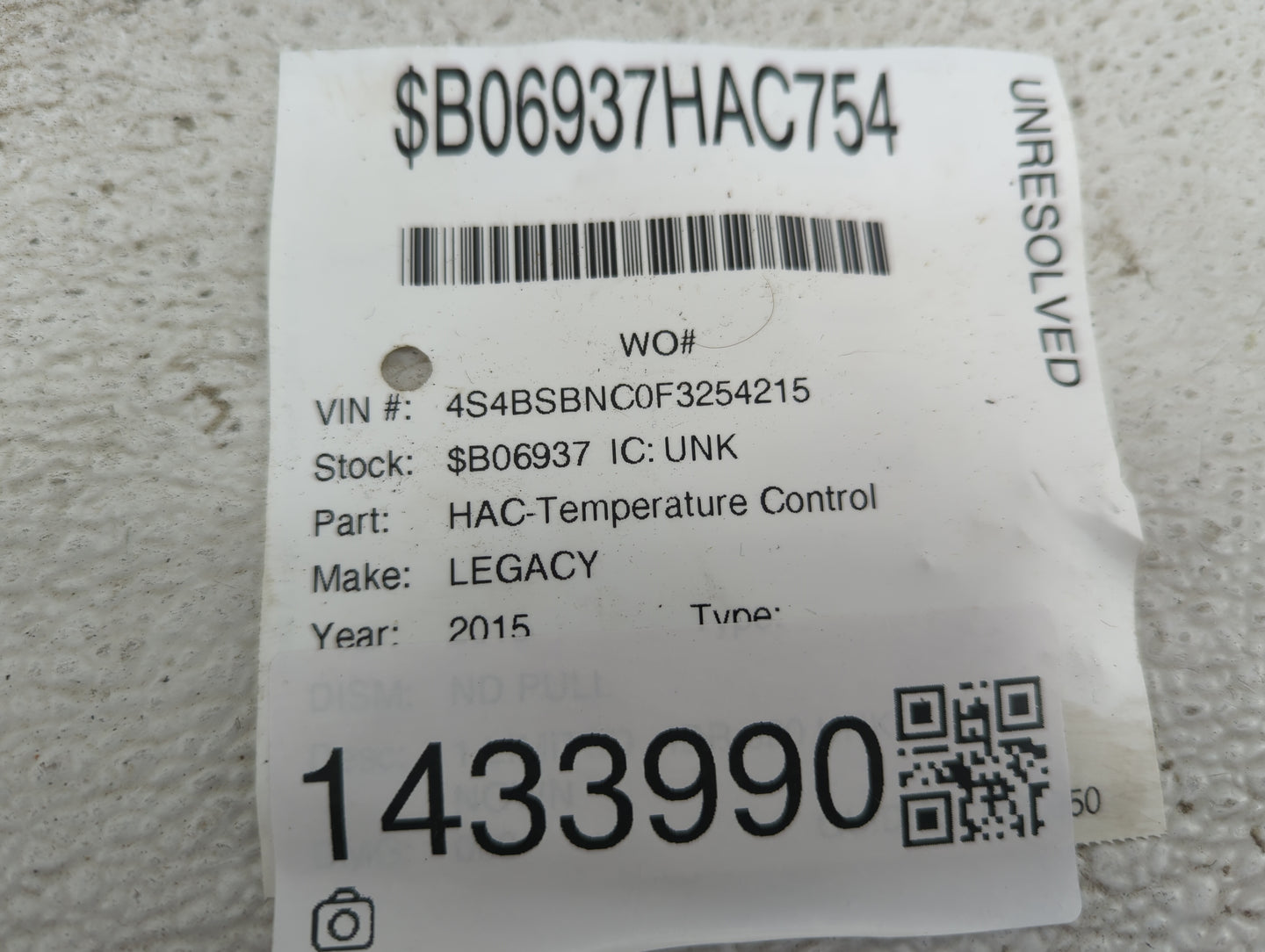 2010-2014 Subaru Legacy Climate Control Module Temperature AC/Heater Replacement P/N:72311AL11A Fits Fits 2010 2011 2012 201