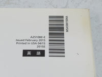 2015 Subaru Legacy Owners Manual Book Guide P/N:A2510BE-E MSA5M1504A OEM Used Auto Parts - Oemusedautoparts1.com