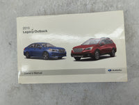 2015 Subaru Legacy Owners Manual Book Guide P/N:A2510BE-A MSA5M1504A OEM Used Auto Parts - Oemusedautoparts1.com