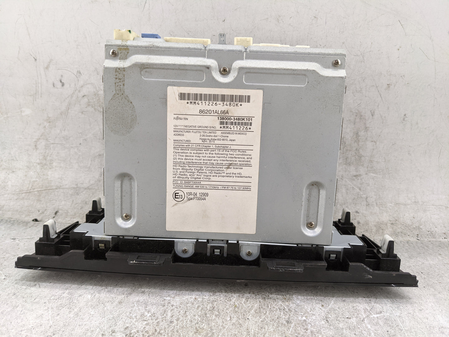 2015 Subaru Legacy Radio AM FM Cd Player Receiver Replacement P/N:86201AL66A 138000-3480K101, BABFT0054A, FT0054A Fits OEM U