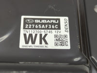 2015 Subaru Legacy PCM Engine Control Computer ECU ECM PCU OEM P/N:22765AF36C 22765AK16A, 22765AF35C Fits OEM Used Auto Part