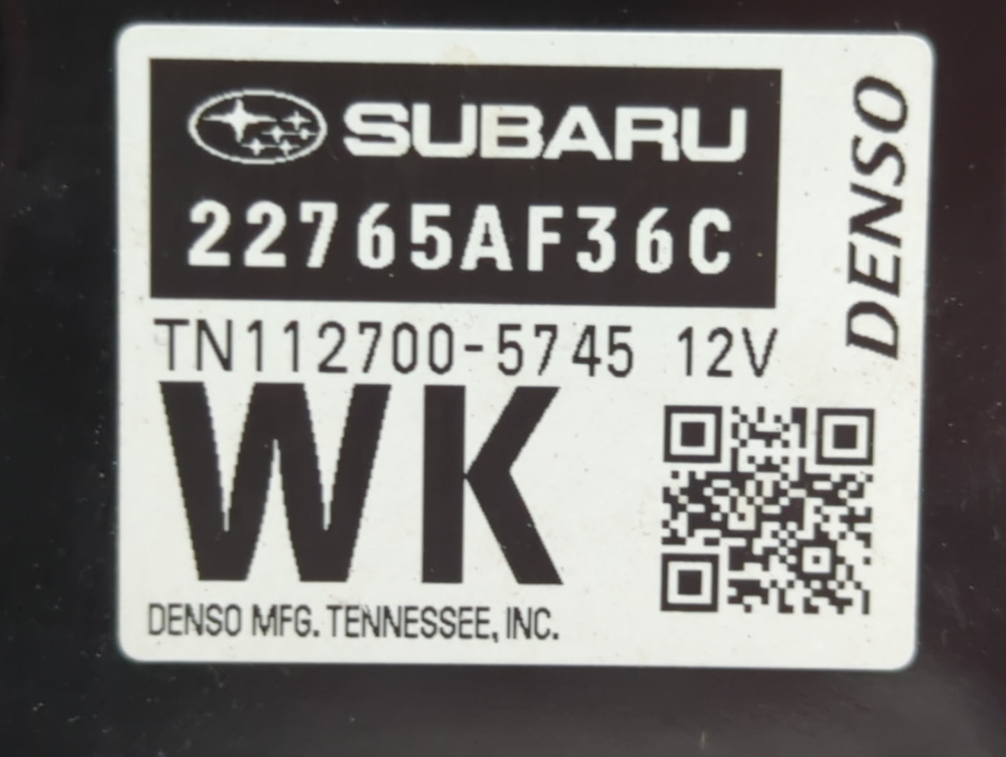 2015 Subaru Legacy PCM Engine Control Computer ECU ECM PCU OEM P/N:22765AF36C Fits OEM Used Auto Parts - Oemusedautoparts1.c