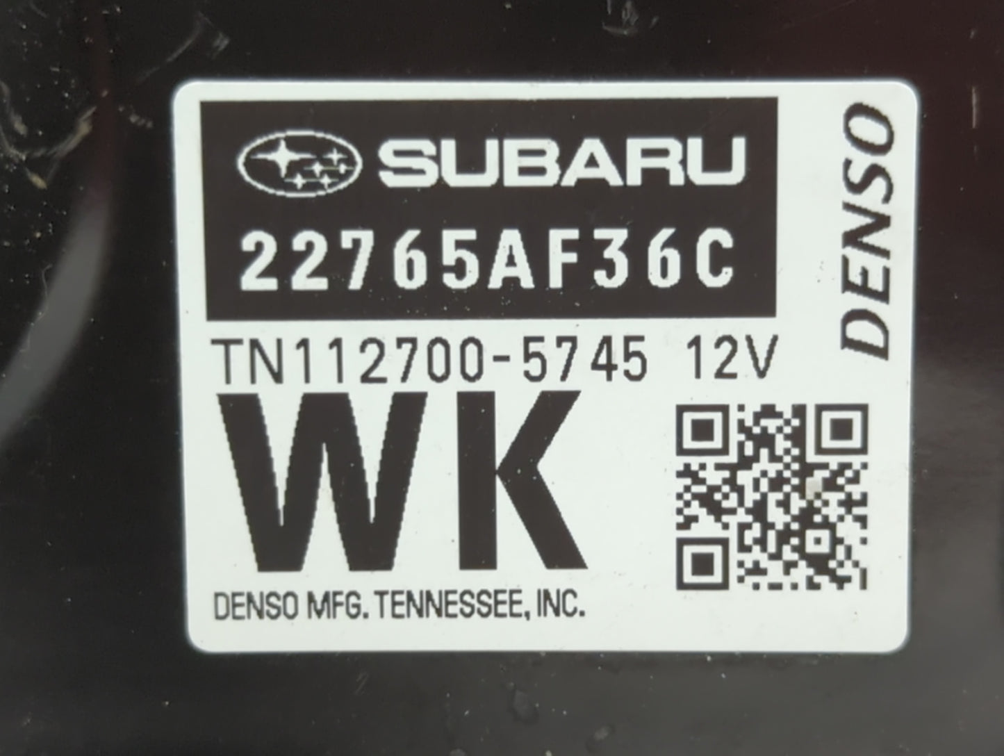 2015 Subaru Legacy PCM Engine Control Computer ECU ECM PCU OEM P/N:22765AF36C Fits OEM Used Auto Parts - Oemusedautoparts1.c