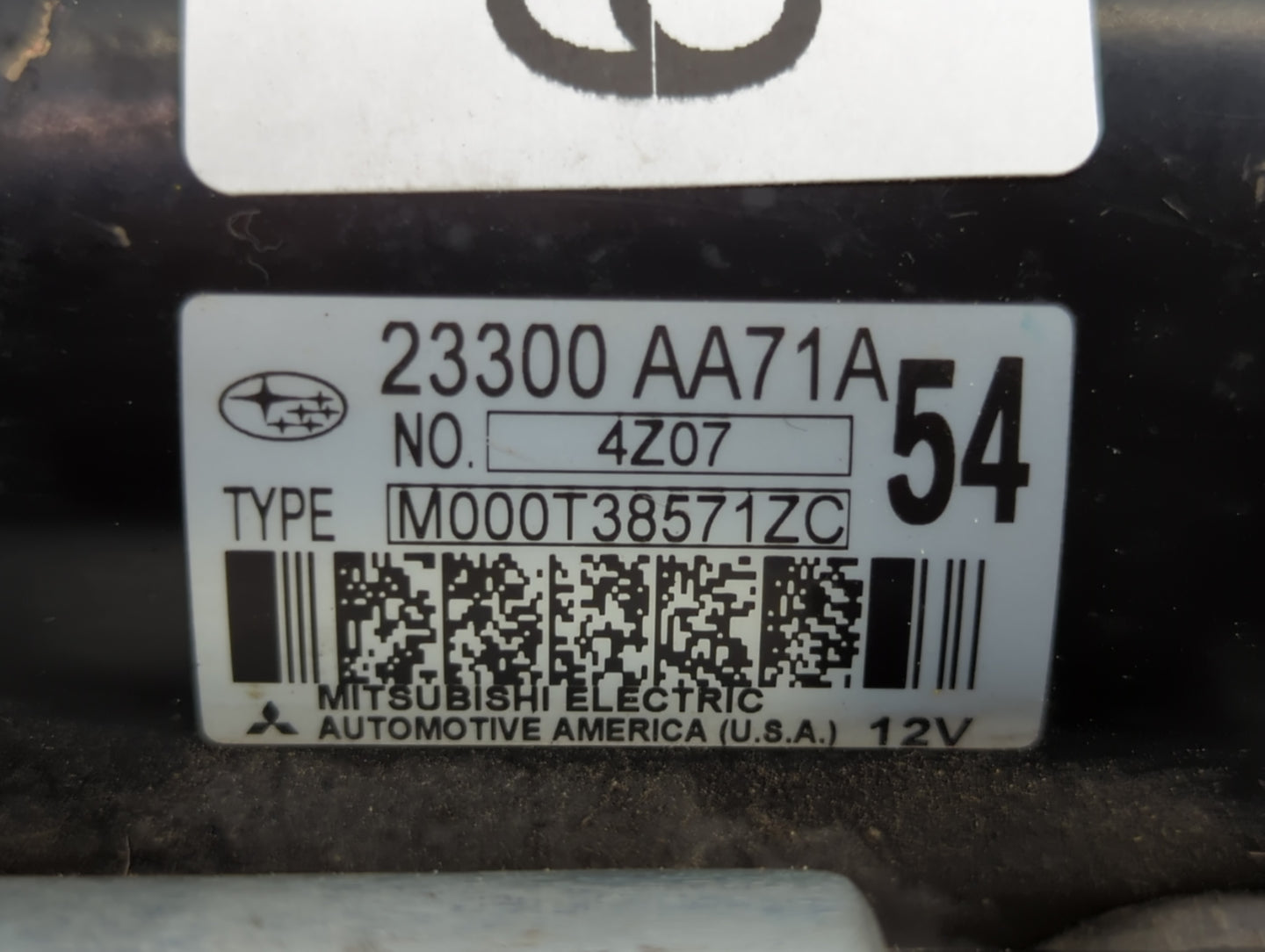 2015-2019 Subaru Legacy Car Starter Motor Solenoid OEM P/N:23300 AA71A Fits Fits 2015 2016 2017 2018 2019 OEM Used Auto Part