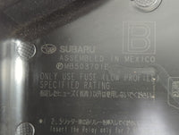 2015 Subaru Legacy Fusebox Fuse Box Panel Relay Module P/N:MB503701B Fits OEM Used Auto Parts - Oemusedautoparts1.com