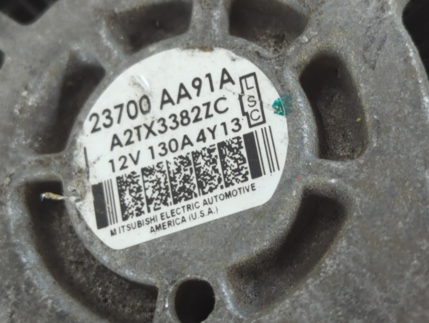 2015-2017 Subaru Legacy Alternator Replacement Generator Charging Assembly Engine OEM P/N:23700 AA91A Fits Fits 2015 2016 20