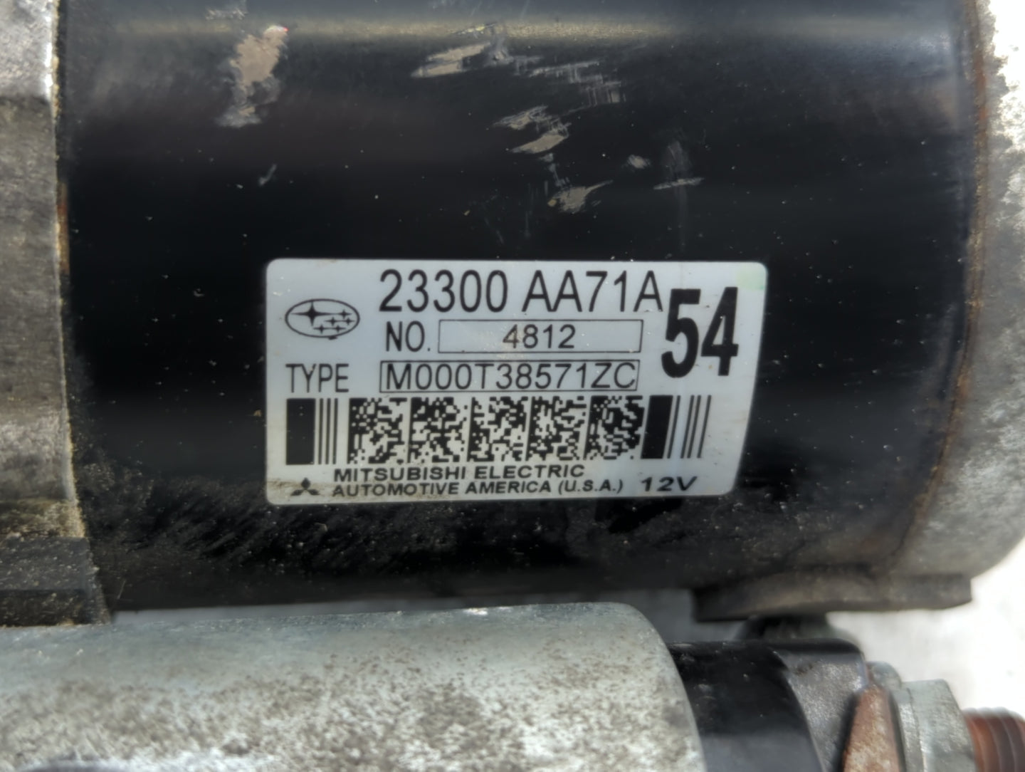 2015-2019 Subaru Legacy Car Starter Motor Solenoid OEM P/N:M000T38571ZC 23300 AA71A Fits Fits 2015 2016 2017 2018 2019 OEM U