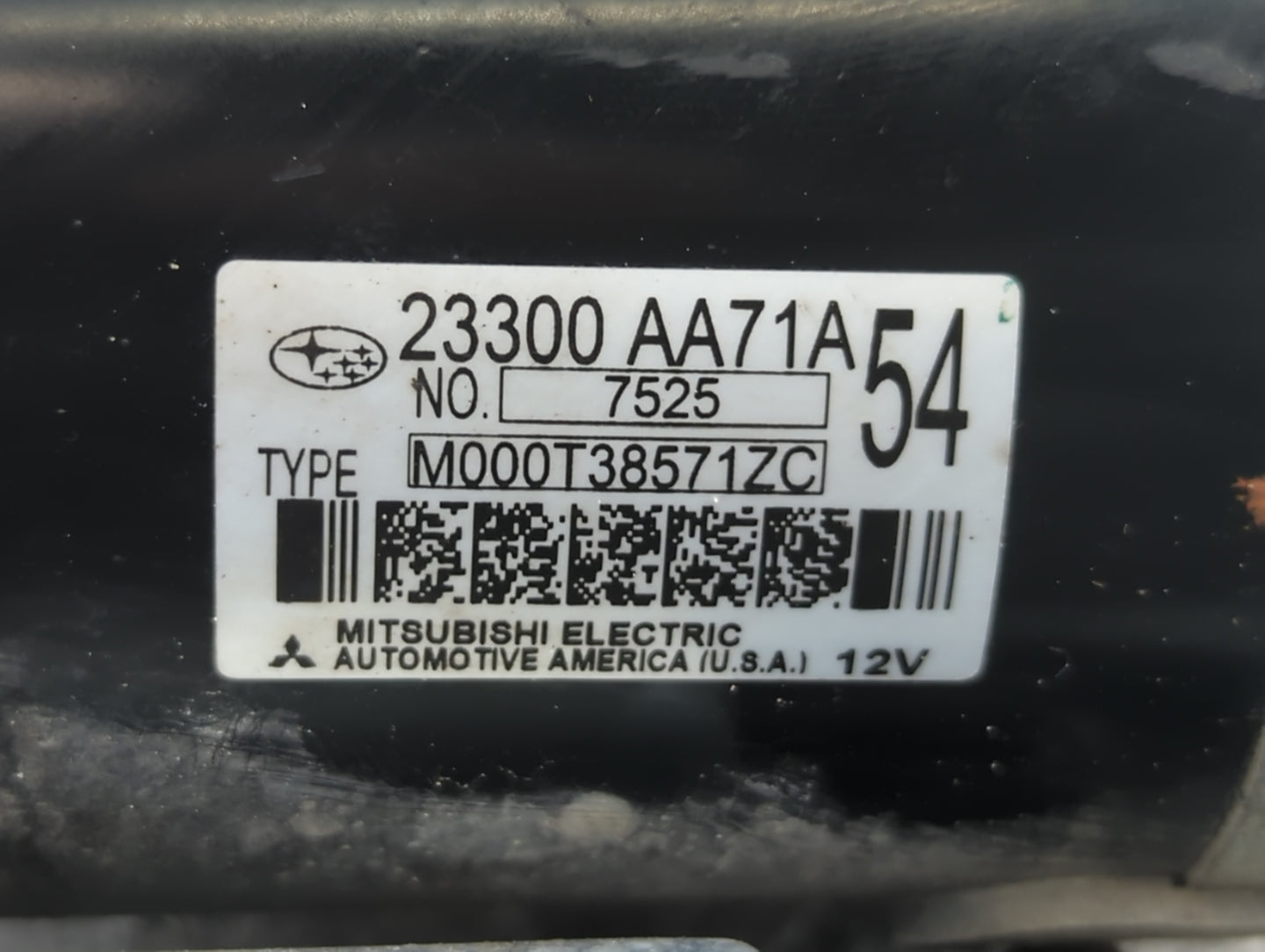 2015-2019 Subaru Legacy Car Starter Motor Solenoid OEM P/N:M000T38571ZC 23300 AA71A Fits Fits 2015 2016 2017 2018 2019 OEM U