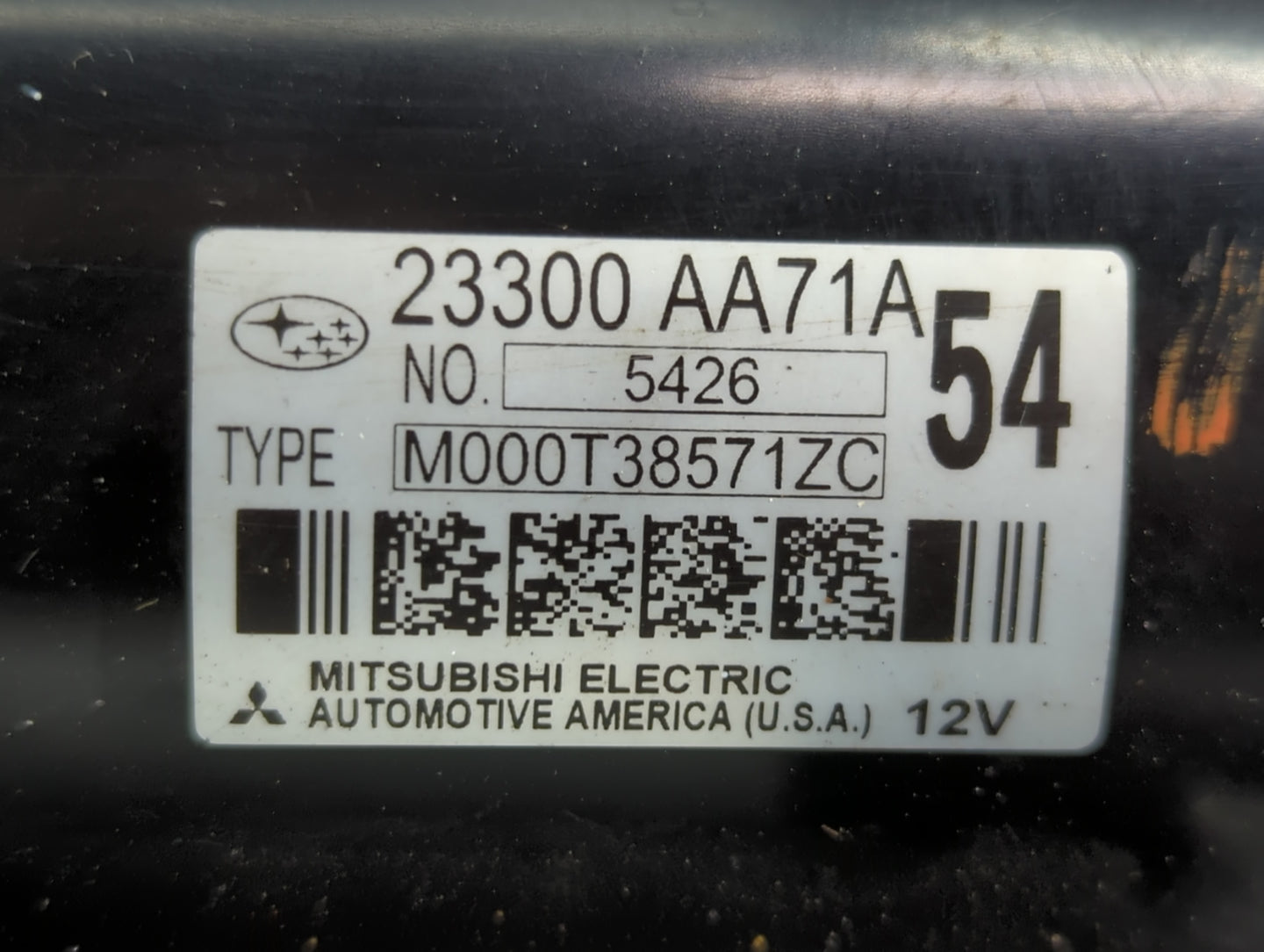 2015-2019 Subaru Legacy Car Starter Motor Solenoid OEM P/N:M000T38571ZC 23300 AA71A Fits Fits 2015 2016 2017 2018 2019 OEM U