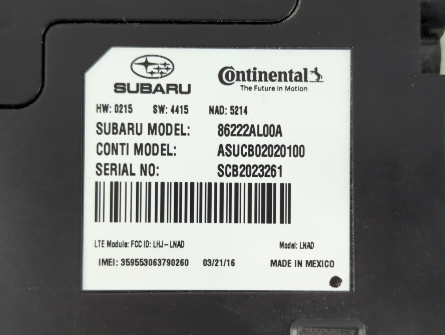 2015 Subaru Outback CONSOLE COMPARTMENT - Oemusedautoparts1.com