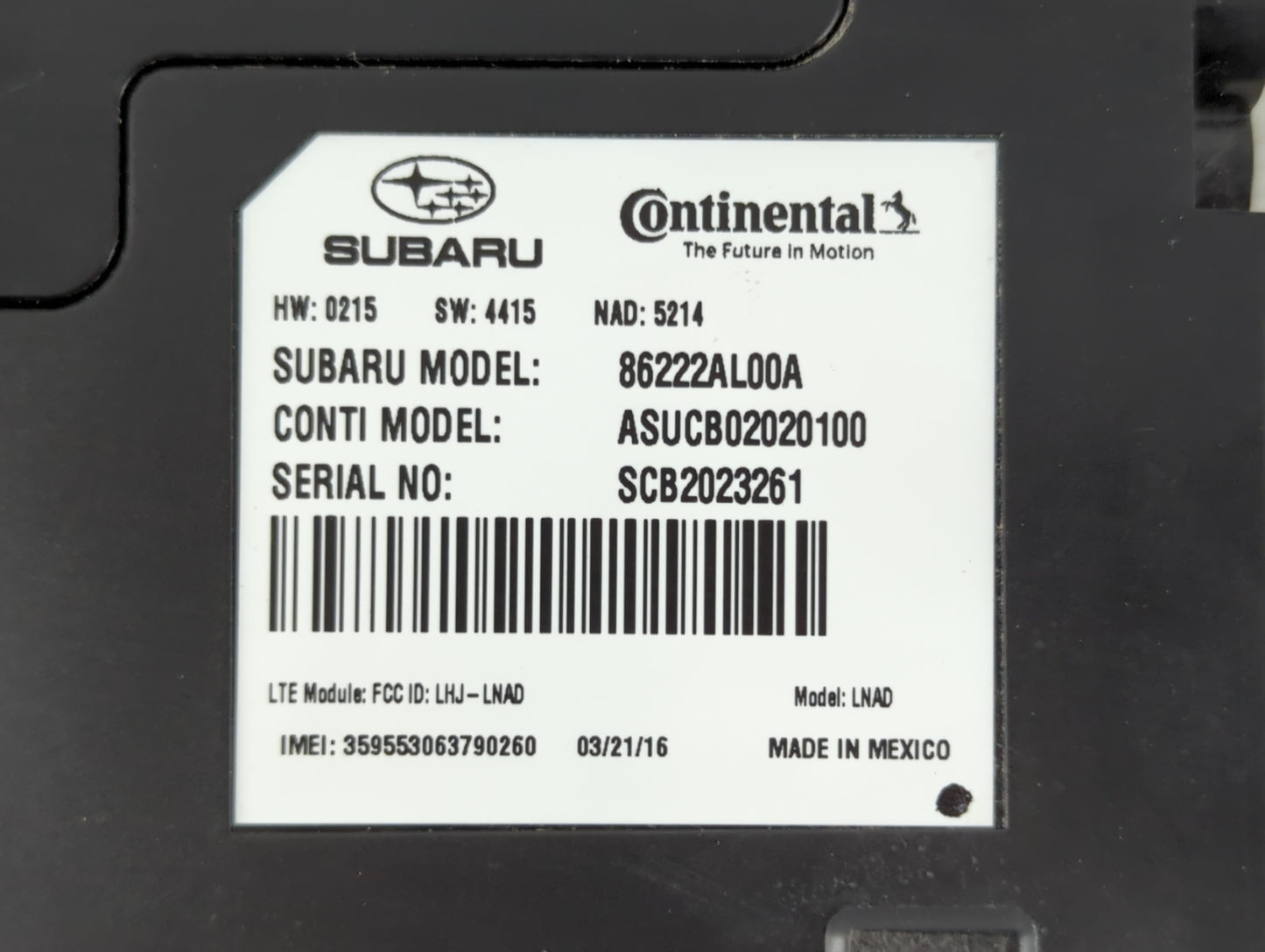 2015 Subaru Outback CONSOLE COMPARTMENT - Oemusedautoparts1.com