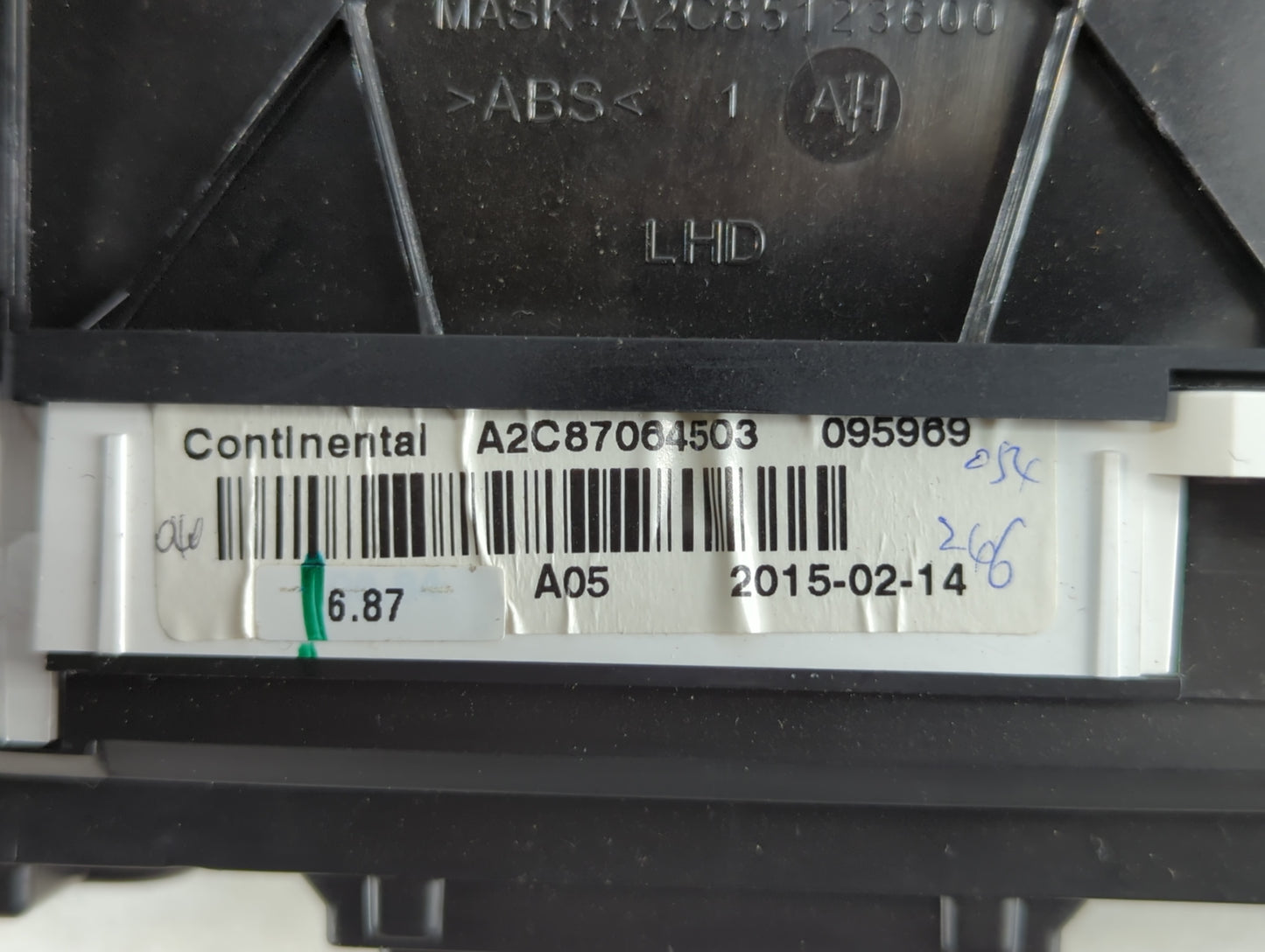 2015 Subaru Legacy Instrument Cluster Speedometer Gauges P/N:A2C87064503 Fits OEM Used Auto Parts - Oemusedautoparts1.com