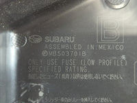 2015 Subaru Legacy Fusebox Fuse Box Panel Relay Module P/N:MB50370IB Fits OEM Used Auto Parts - Oemusedautoparts1.com