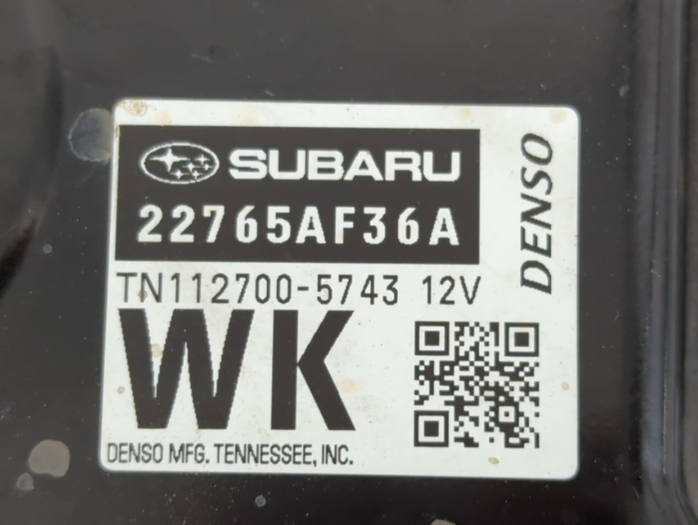2015 Subaru Legacy PCM Engine Control Computer ECU ECM PCU OEM P/N:TN112700-5743 22765AF36A Fits OEM Used Auto Parts - Oemus