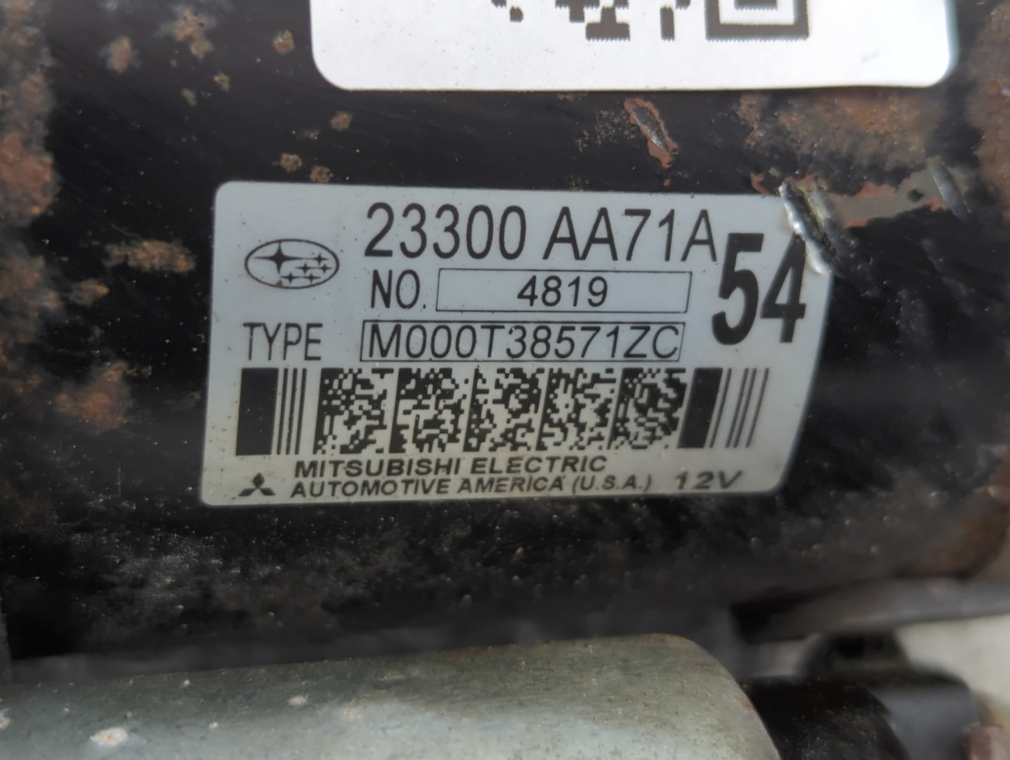 2015-2019 Subaru Legacy Car Starter Motor Solenoid OEM P/N:23300 AA71A Fits Fits 2015 2016 2017 2018 2019 OEM Used Auto Part