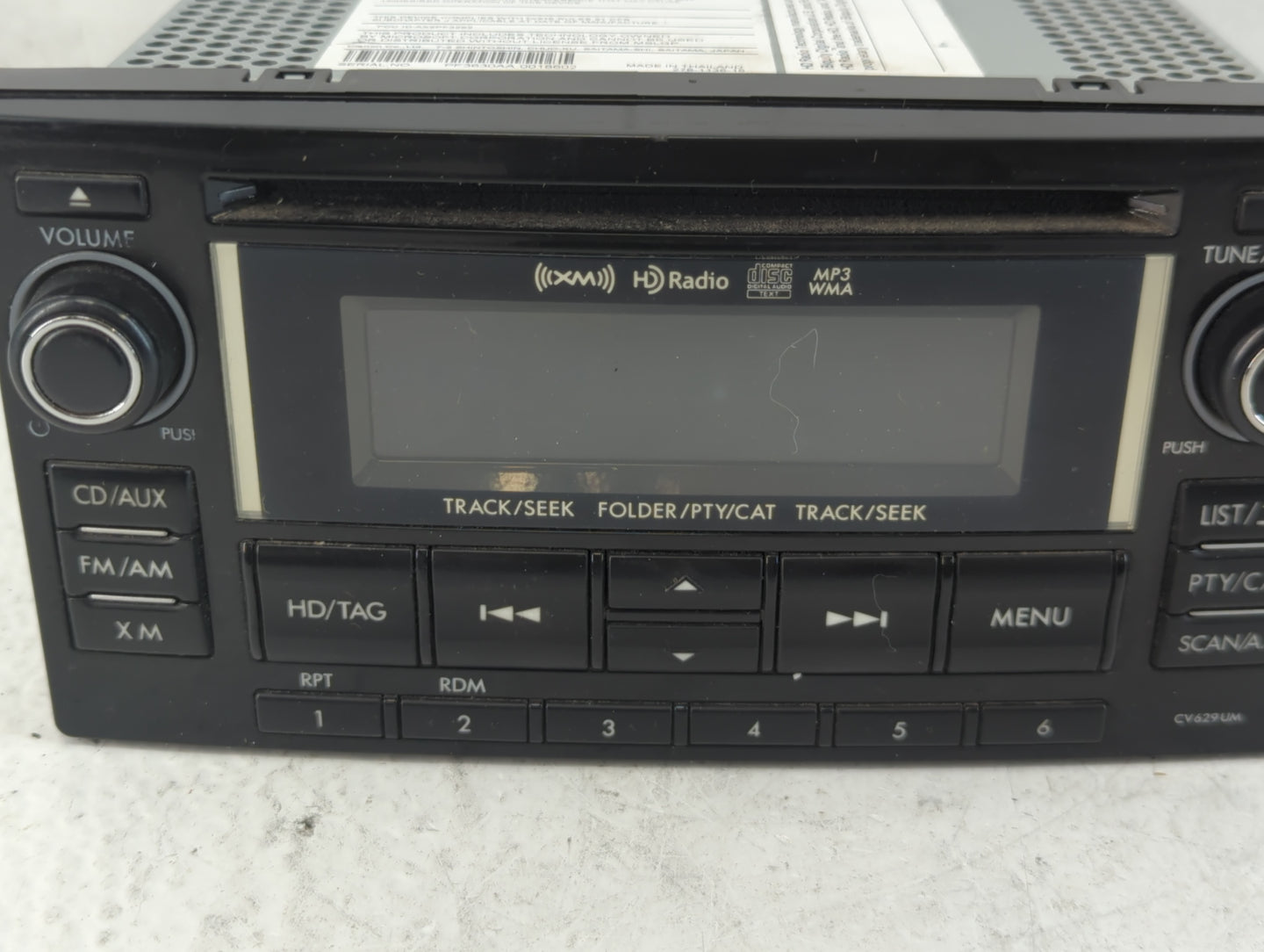 2015 Subaru Wrx Radio AM FM Cd Player Receiver Replacement P/N:86201VA620 Fits OEM Used Auto Parts - Oemusedautoparts1.com