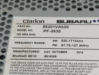 2015 Subaru Wrx Radio AM FM Cd Player Receiver Replacement P/N:86201VA620 Fits OEM Used Auto Parts - Oemusedautoparts1.com