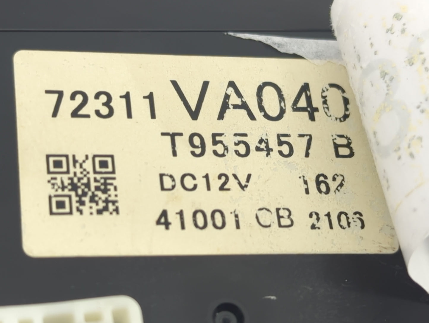 2015 Subaru Wrx Climate Control Module Temperature AC/Heater Replacement P/N:T955457 B 72311VA040 Fits OEM Used Auto Parts -