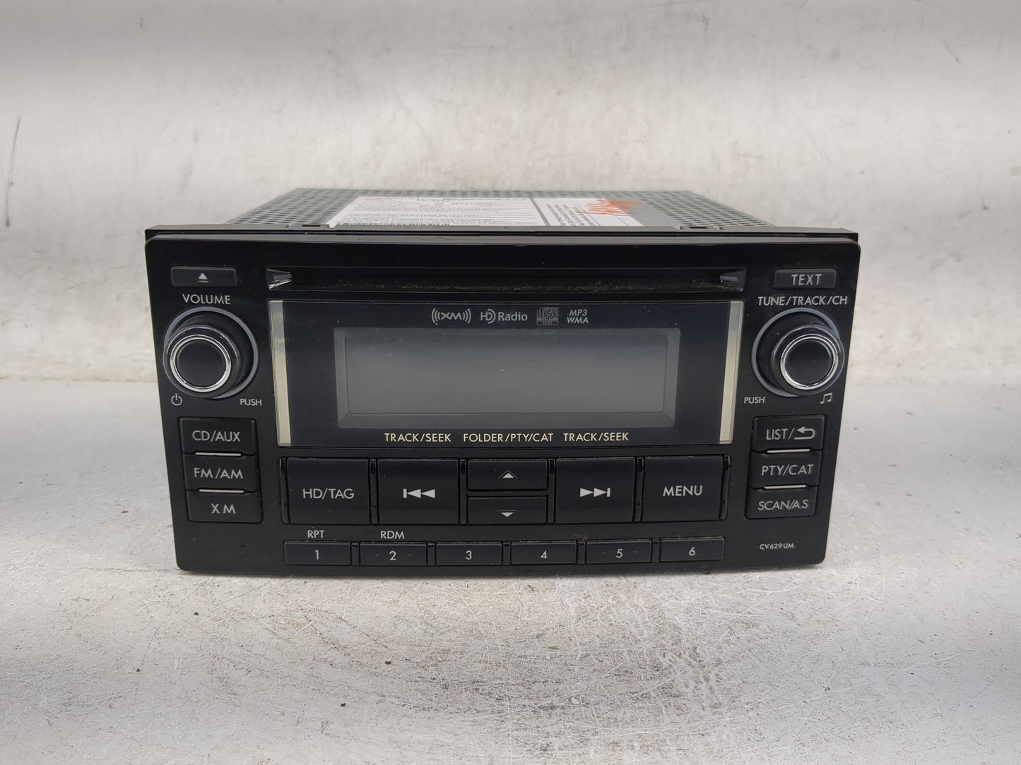 2015 Subaru Wrx Radio AM FM Cd Player Receiver Replacement P/N:86201VA620 PF-3630, CV629UM Fits OEM Used Auto Parts - Oemuse