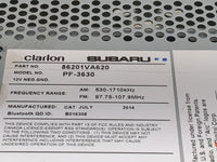 2015 Subaru Wrx Radio AM FM Cd Player Receiver Replacement P/N:86201VA620 PF-3630, CV629UM Fits OEM Used Auto Parts - Oemuse