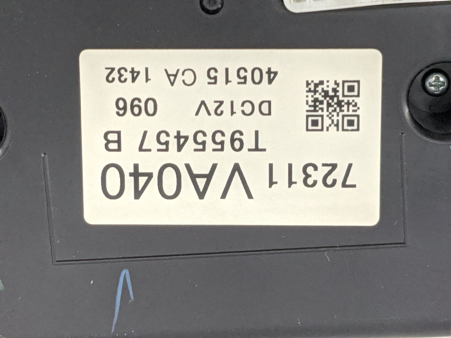 2015 Subaru Wrx Climate Control Module Temperature AC/Heater Replacement P/N:72311VA040 T955457 B Fits OEM Used Auto Parts -