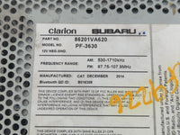 2015 Subaru Wrx Radio AM FM Cd Player Receiver Replacement P/N:86201VA620 Fits OEM Used Auto Parts - Oemusedautoparts1.com