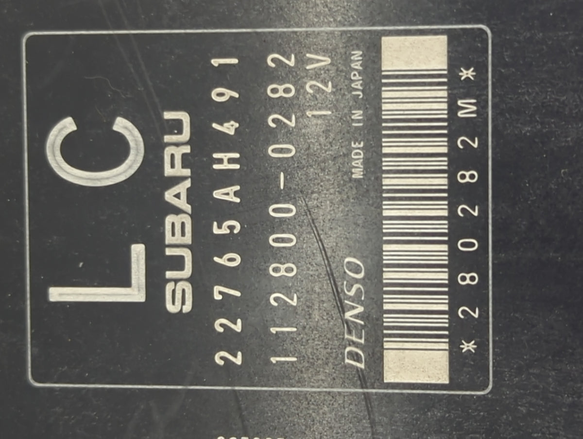 2015 Subaru Xv PCM Engine Control Computer ECU ECM PCU OEM P/N:22765AH491 112800-0282 OEM Used Auto Parts - Oemusedautoparts