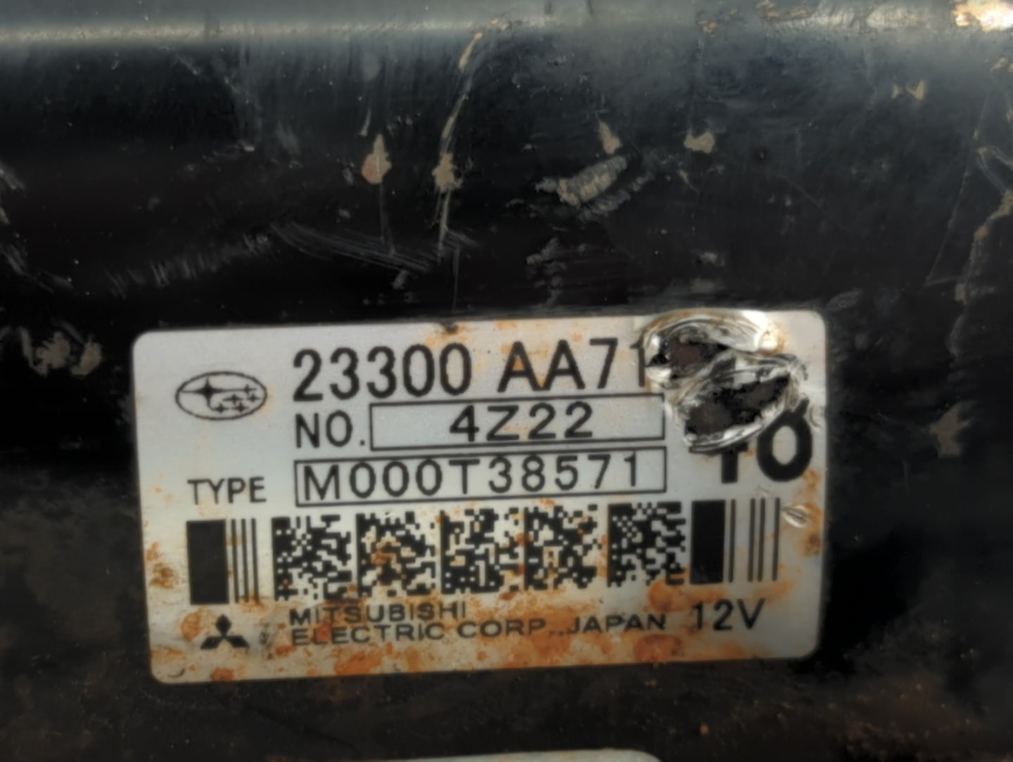 2013-2015 Subaru Xv Car Starter Motor Solenoid OEM P/N:M000T38571 23300 AA71 Fits OEM Used Auto Parts - Oemusedautoparts1.co