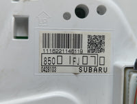 2015 Subaru Xv Instrument Cluster Speedometer Gauges P/N:0428103 Fits OEM Used Auto Parts - Oemusedautoparts1.com
