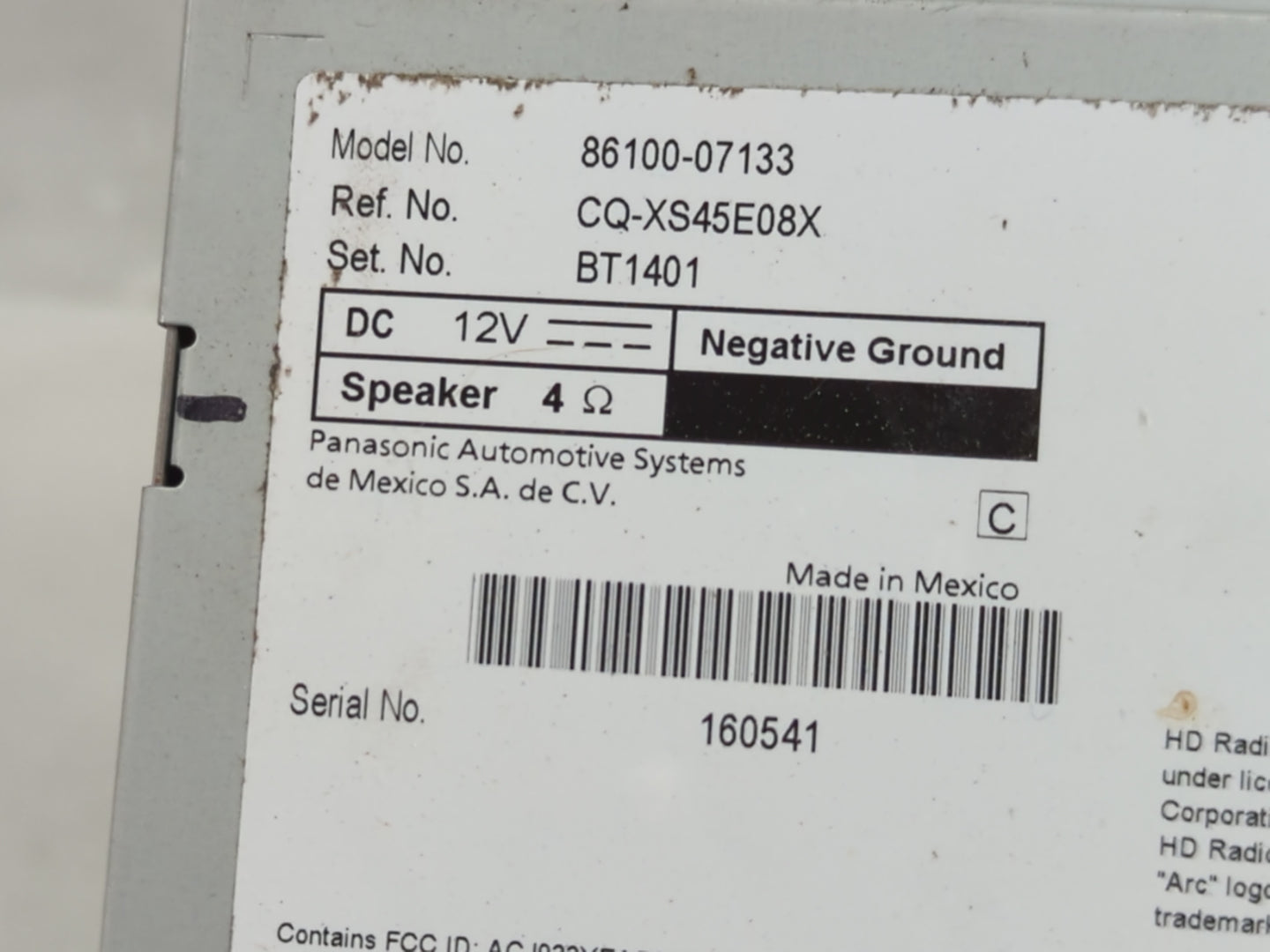 2015-2015 Toyota Avalon Radio Control Panel - Oemusedautoparts1.com