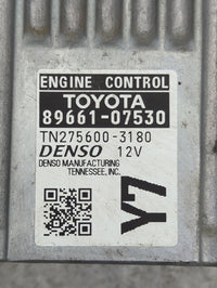2015 Toyota Avalon PCM Engine Control Computer ECU ECM PCU OEM P/N:89661-07530 Fits OEM Used Auto Parts - Oemusedautoparts1.