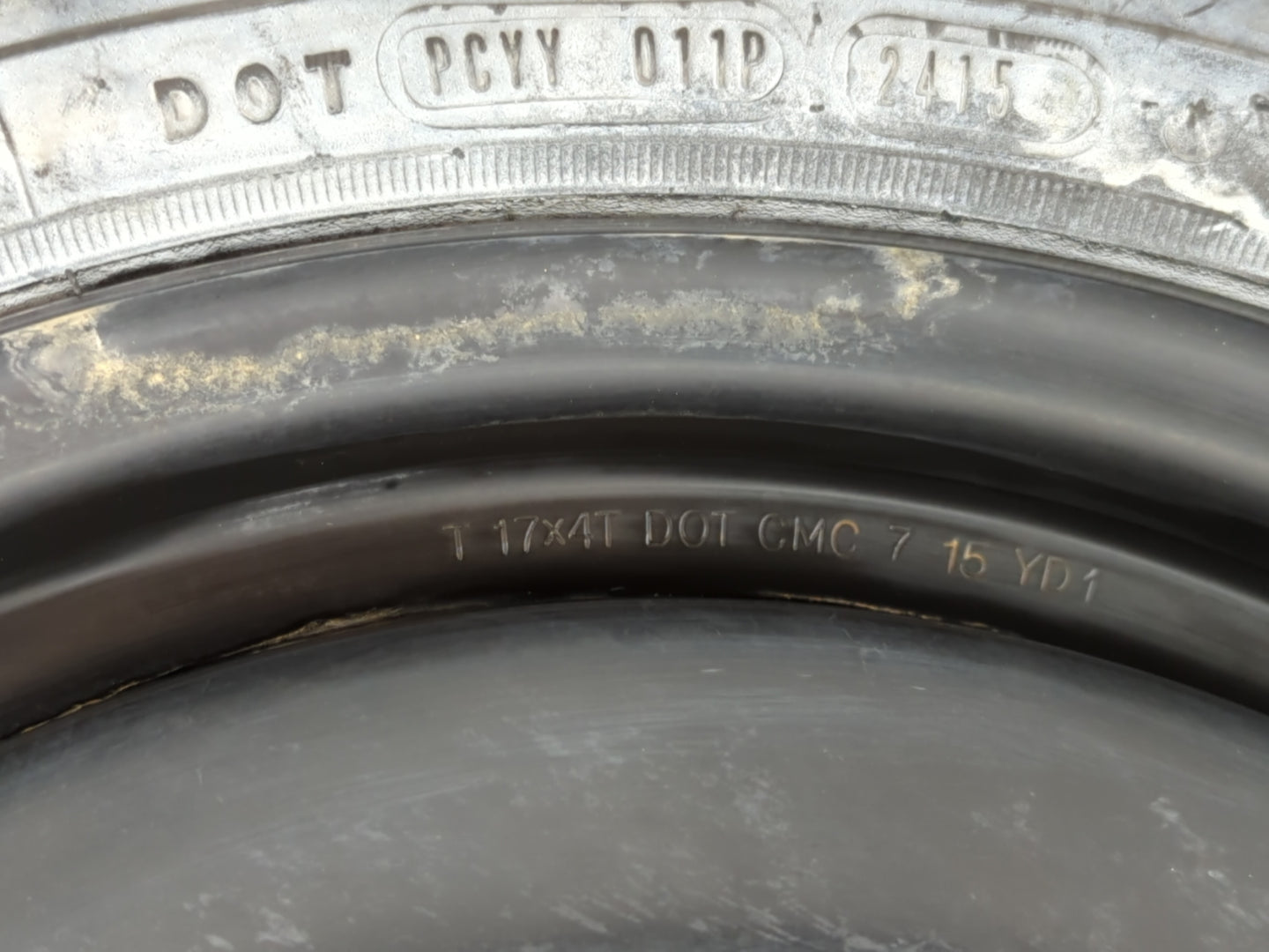 2007-2017 Toyota Camry Spare Donut Tire Wheel Rim Oem 1175925 - Oemusedautoparts1.com