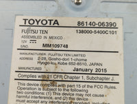 2015 Toyota Camry Radio AM FM Cd Player Receiver Replacement P/N:86140-06390 Fits OEM Used Auto Parts - Oemusedautoparts1.co