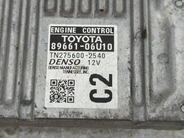 2015 Toyota Camry PCM Engine Control Computer ECU ECM PCU OEM P/N:TN275600-2540 89661-06U10 Fits OEM Used Auto Parts