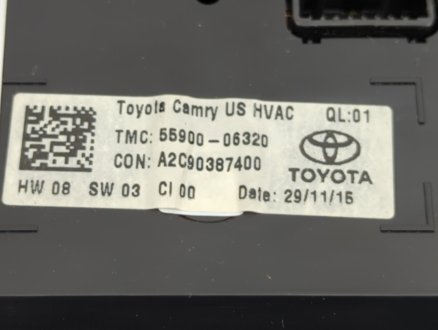 2015-2017 Toyota Camry Climate Control Module Temperature AC/Heater Replacement P/N:55900-06320 Fits Fits 2015 2016 2017 OEM