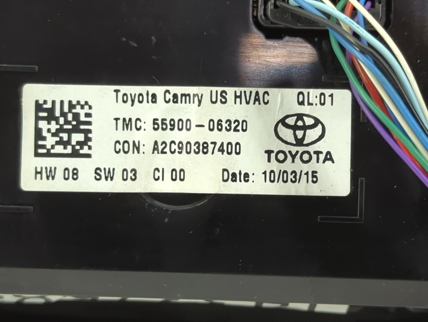 2015-2017 Toyota Camry Climate Control Module Temperature AC/Heater Replacement P/N:55900-06320 A2C90387400 Fits OEM Used Au