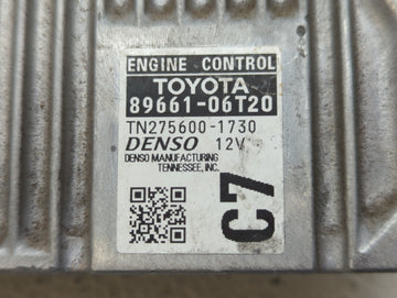 2015 Toyota Camry PCM Engine Control Computer ECU ECM PCU OEM P/N:89661-06T20 89661-06T21 Fits OEM Used Auto Parts