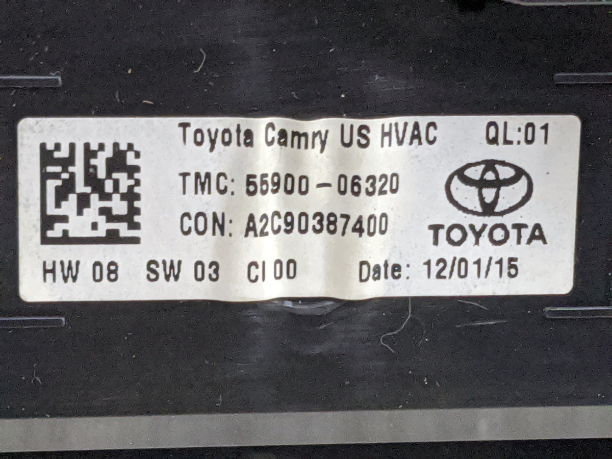 2015-2017 Toyota Camry Climate Control Module Temperature AC/Heater Replacement P/N:55900-06320 A2C90387400 Fits OEM Used Au