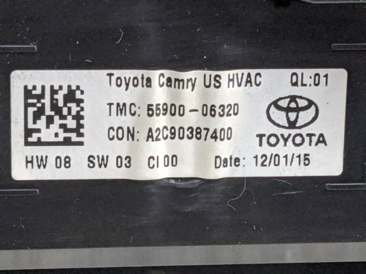 2015-2017 Toyota Camry Climate Control Module Temperature AC/Heater Replacement P/N:55900-06320 A2C90387400 Fits OEM Used Au