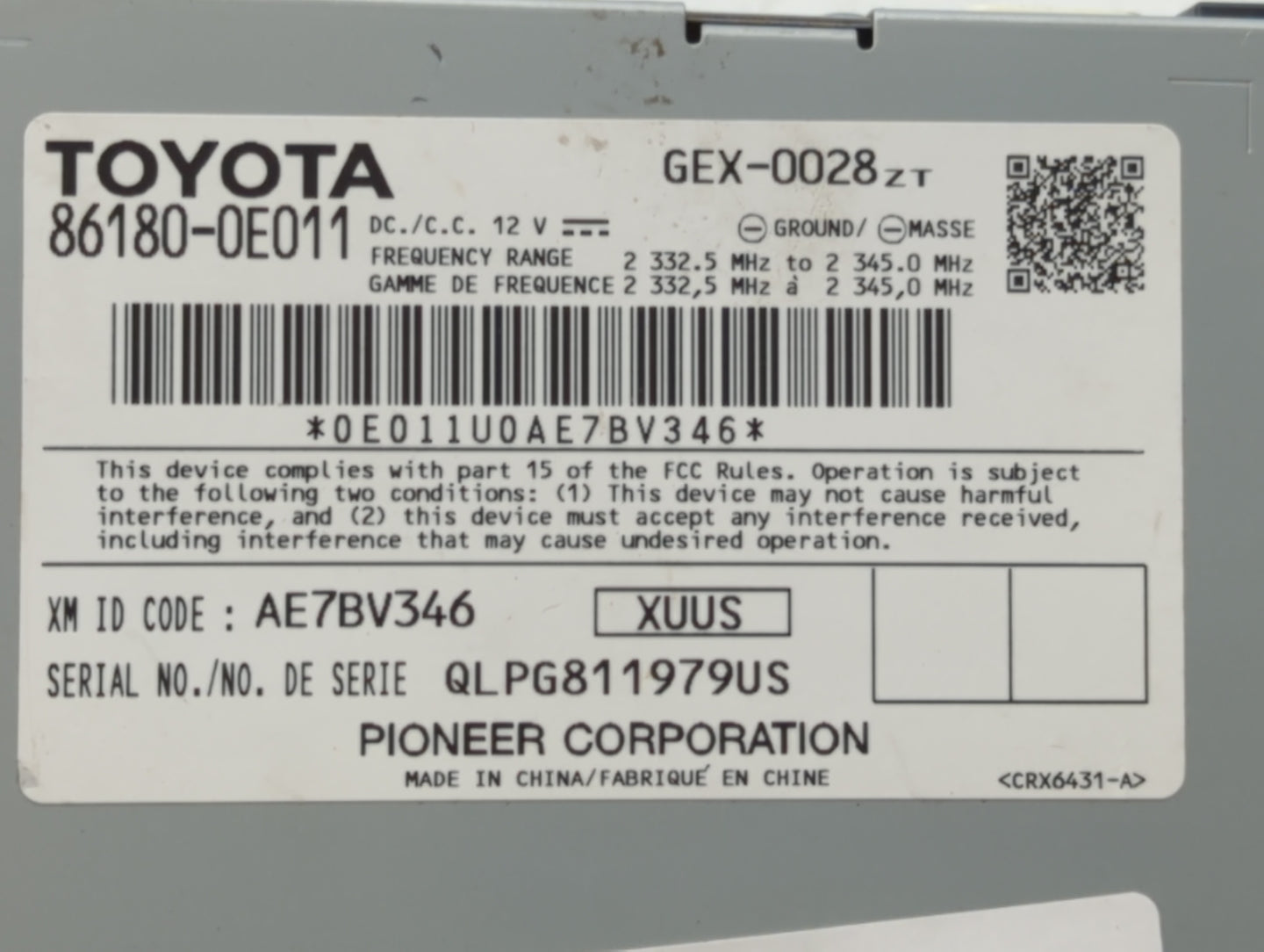 Toyota Camry Chassis Control Module Ccm Bcm Body Control 86180-0e011 - Oemusedautoparts1.com