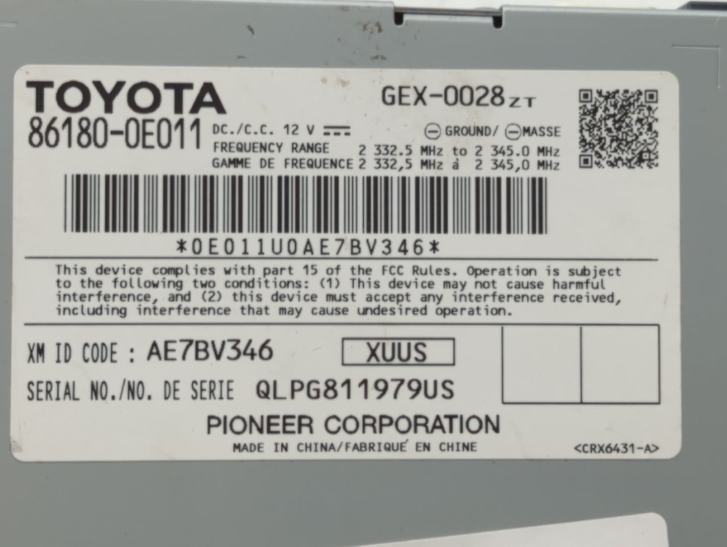 Toyota Camry Chassis Control Module Ccm Bcm Body Control 86180-0e011 - Oemusedautoparts1.com