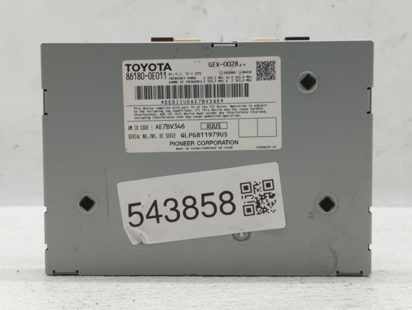 Toyota Camry Chassis Control Module Ccm Bcm Body Control 86180-0e011 - Oemusedautoparts1.com